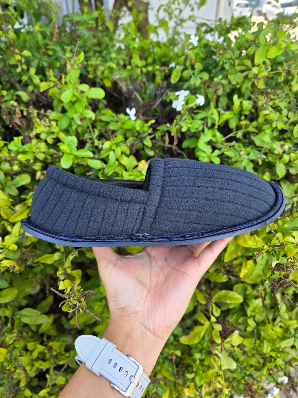 Navy Comfortable Morning House Shoes