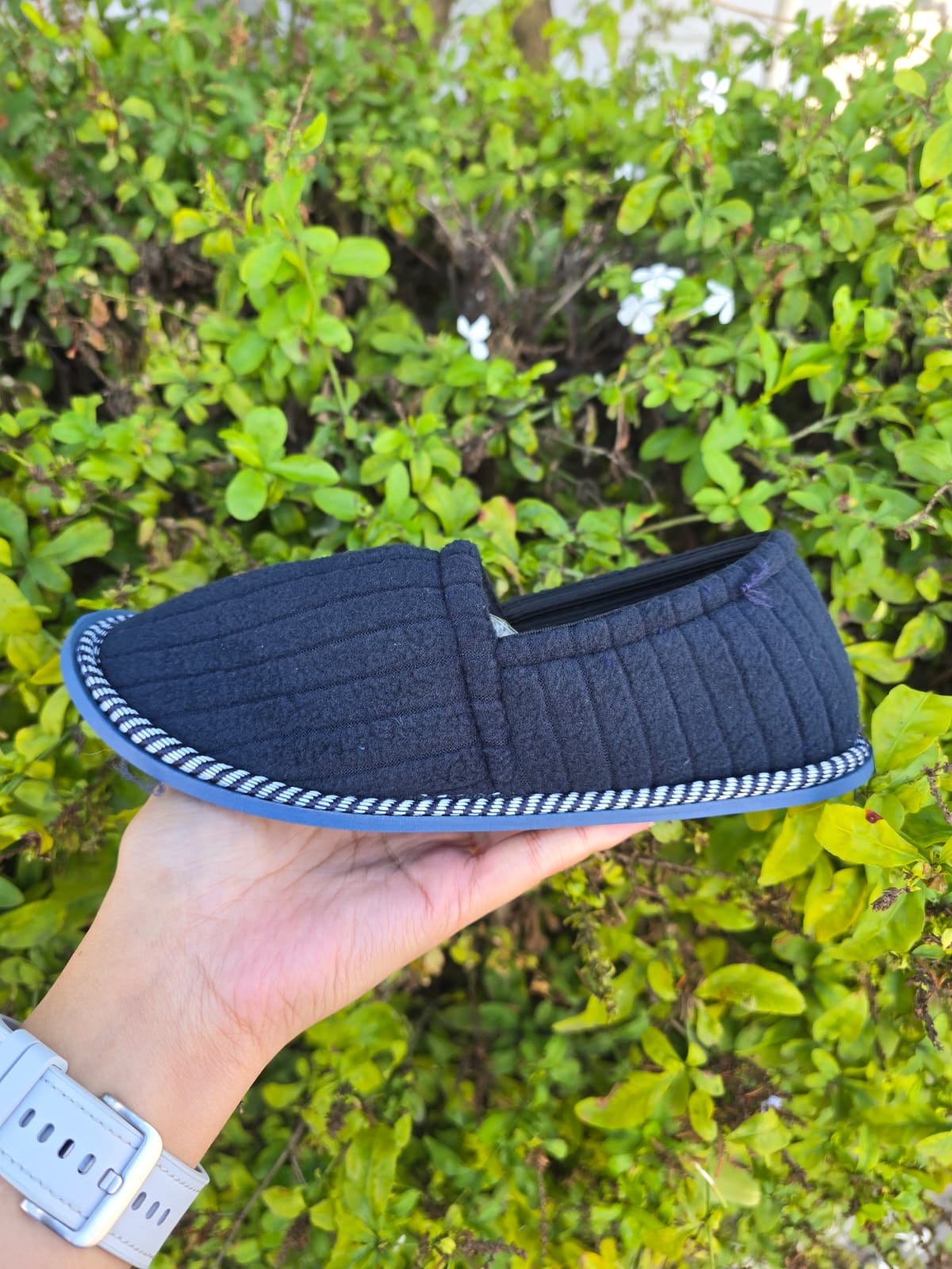 Navy Comfortable Morning House Shoes