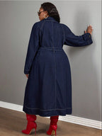 Women’s Oversized Denim Trench Coat