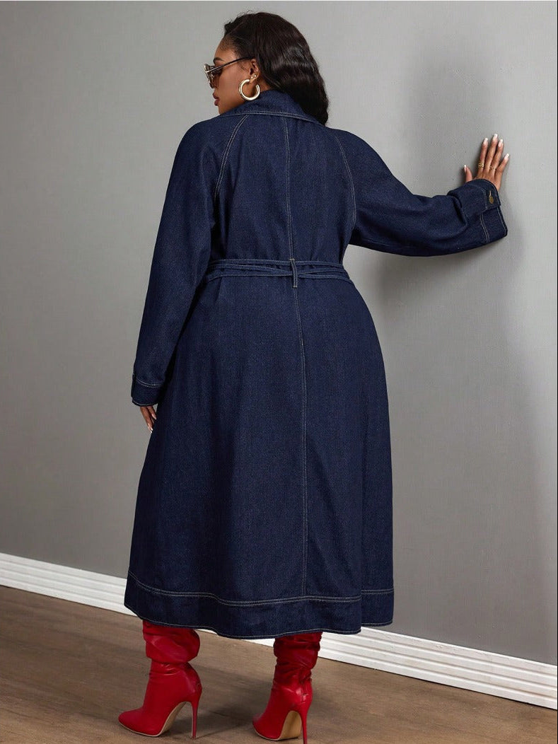 Women’s Oversized Denim Trench Coat