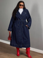 Women’s Oversized Denim Trench Coat