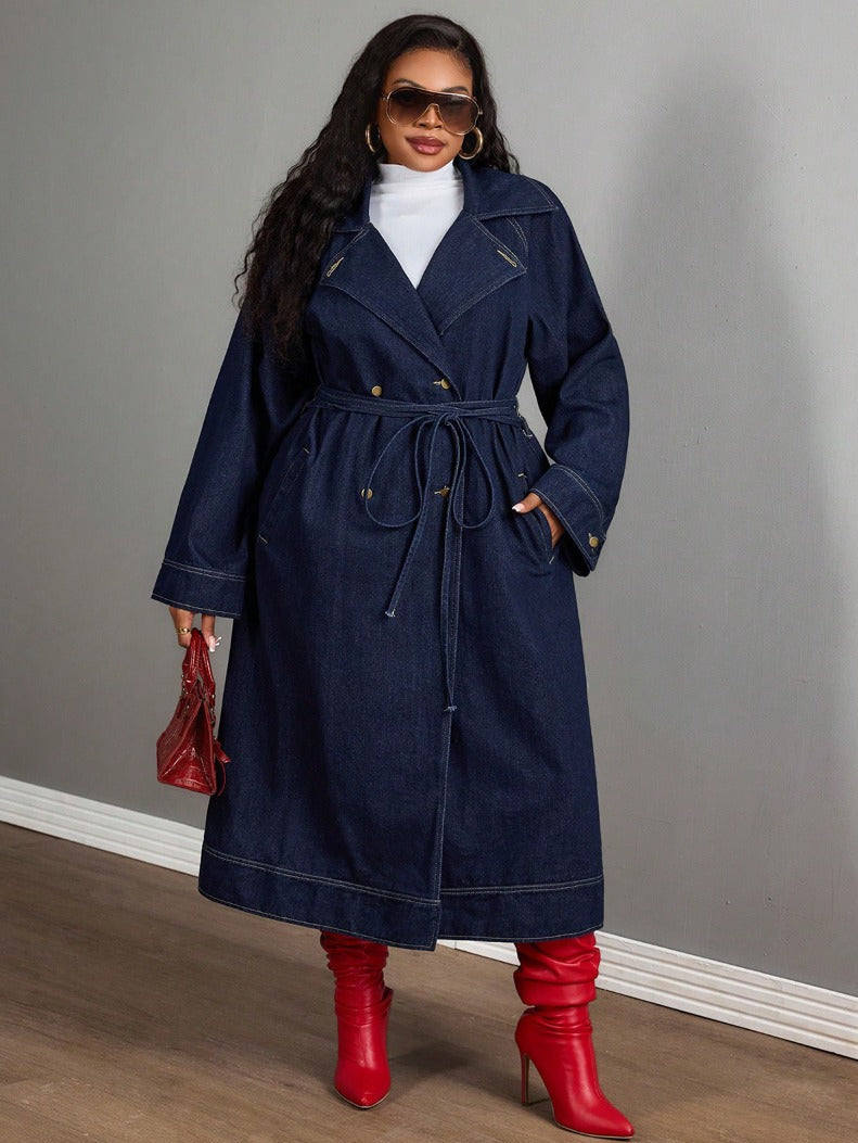 Women’s Oversized Denim Trench Coat