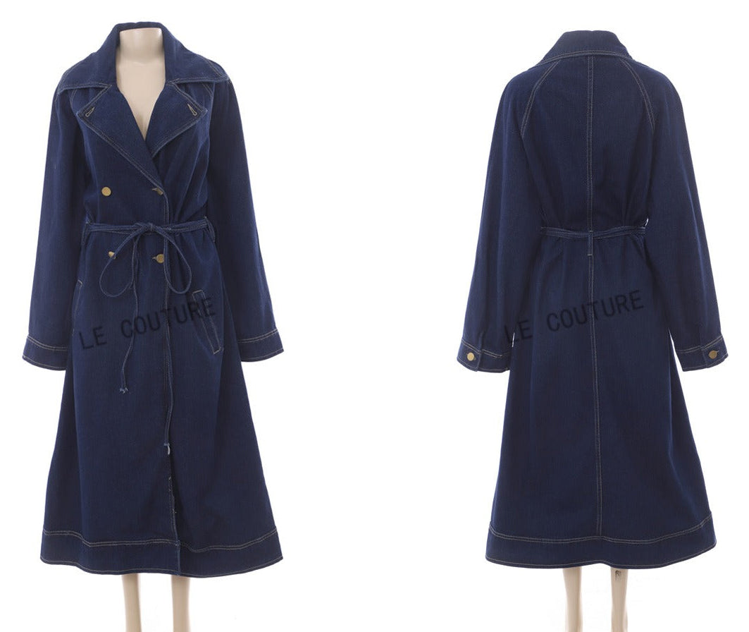 Women’s Oversized Denim Trench Coat