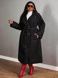Women’s Oversized Denim Trench Coat