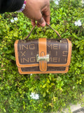 Elegant Monogram Top Handle Crossbody Handbag