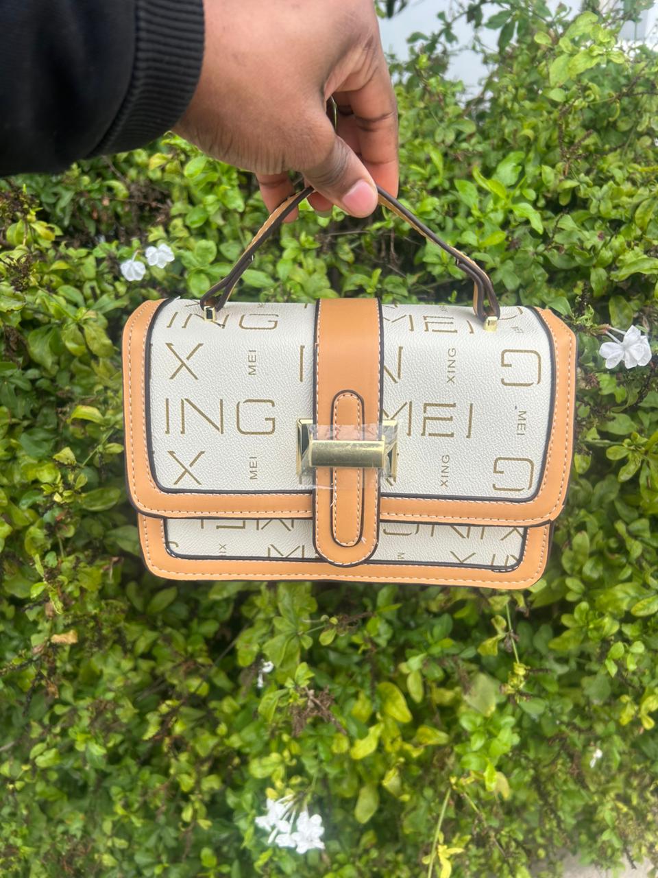 Elegant Monogram Top Handle Crossbody Handbag