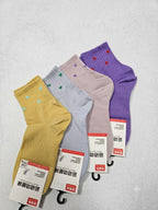 Colourful Simple Graphic Crew Socks 2PC
