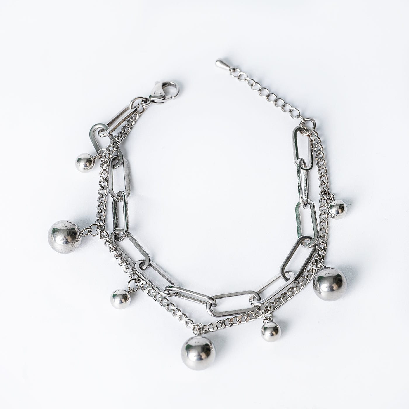 Women’s Layered Chain Ball Charm Bracelet