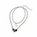 Women’s Layered Heart Charm Chain Bracelet