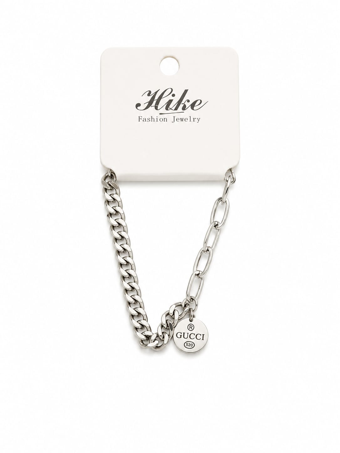 Women’s Mixed Link Chain Disc Charm Bracelet