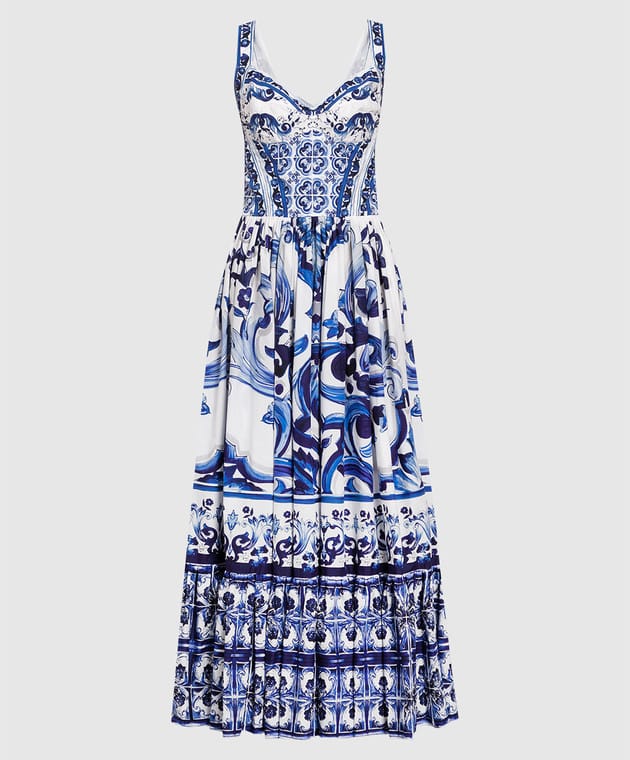 Women's Printed Sleeveless Tiered Maxi Dress