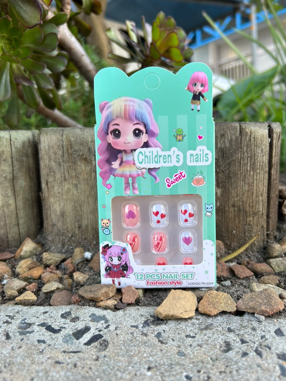 Cutesy Multicolour Designed Kids' Press On Nails