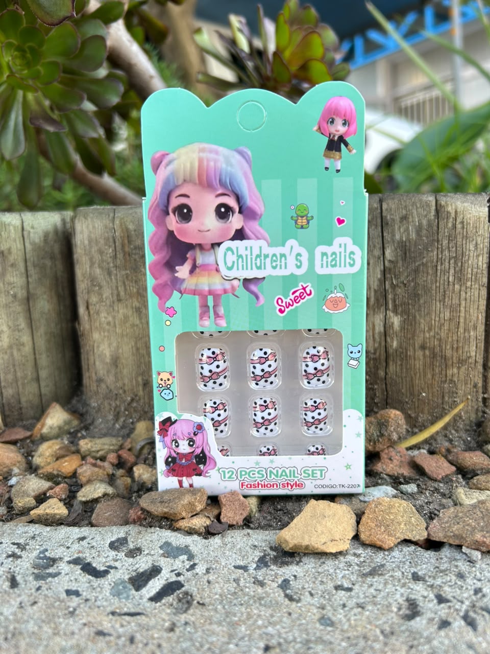 Cutesy Multicolour Designed Kids' Press On Nails