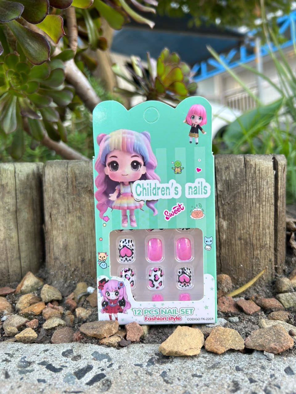 Cutesy Multicolour Designed Kids' Press On Nails
