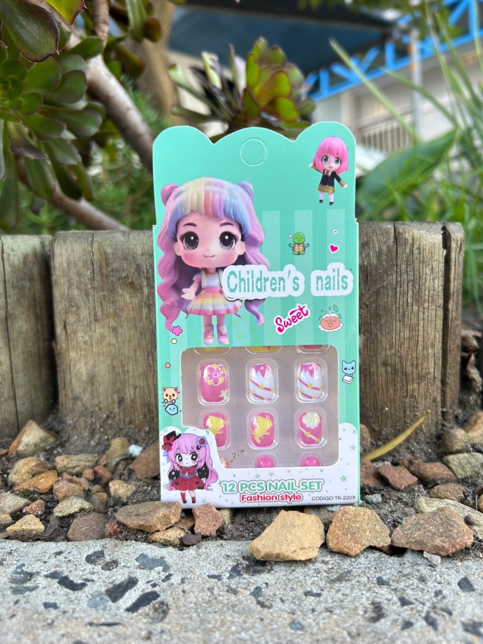 Cutesy Multicolour Designed Kids' Press On Nails