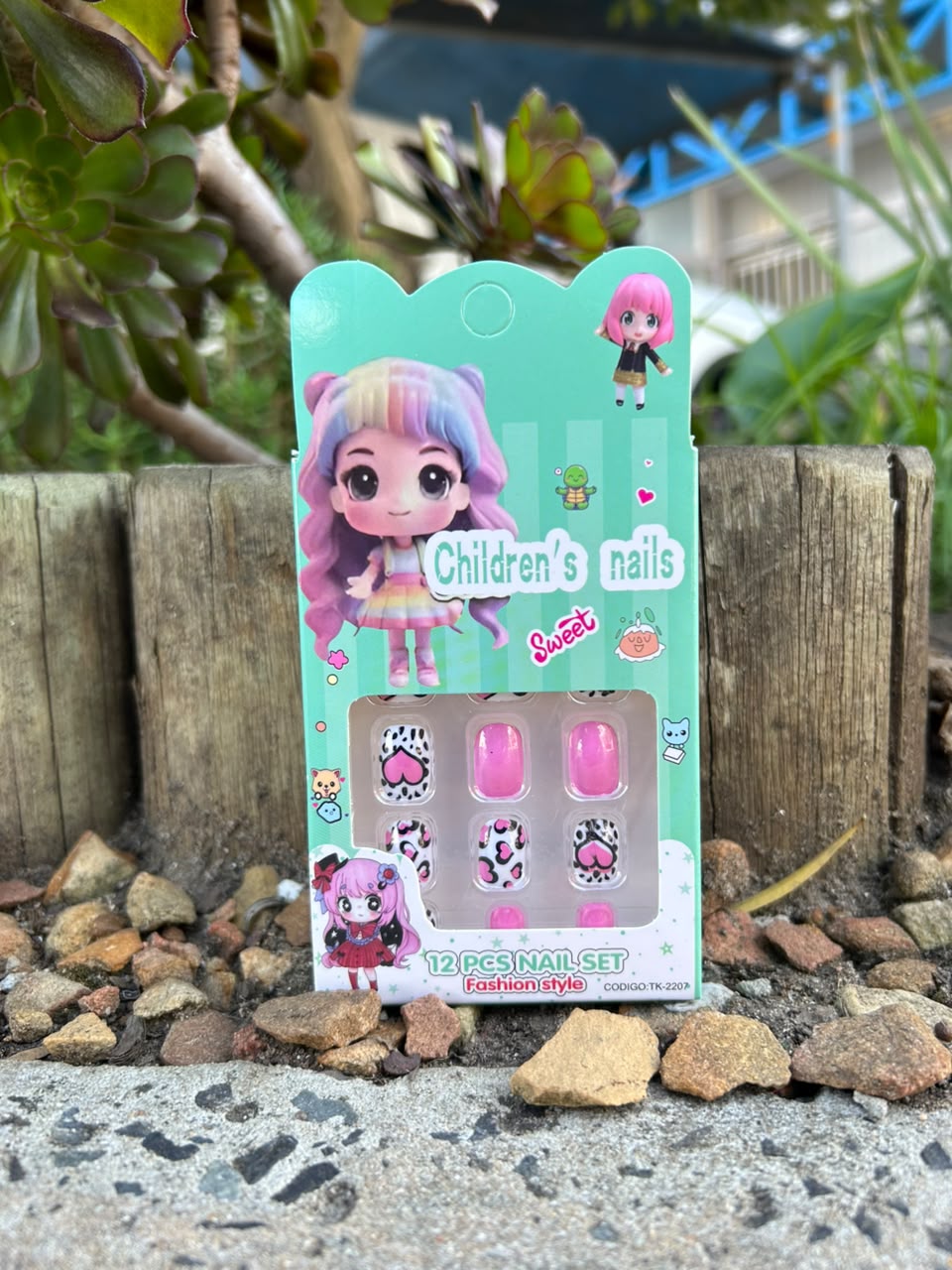 Cutesy Multicolour Designed Kids' Press On Nails
