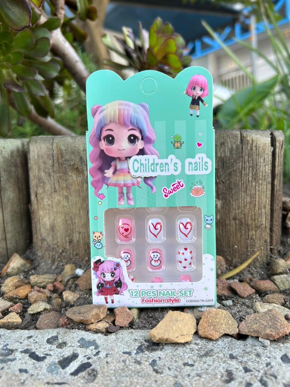 Cutesy Multicolour Designed Kids' Press On Nails
