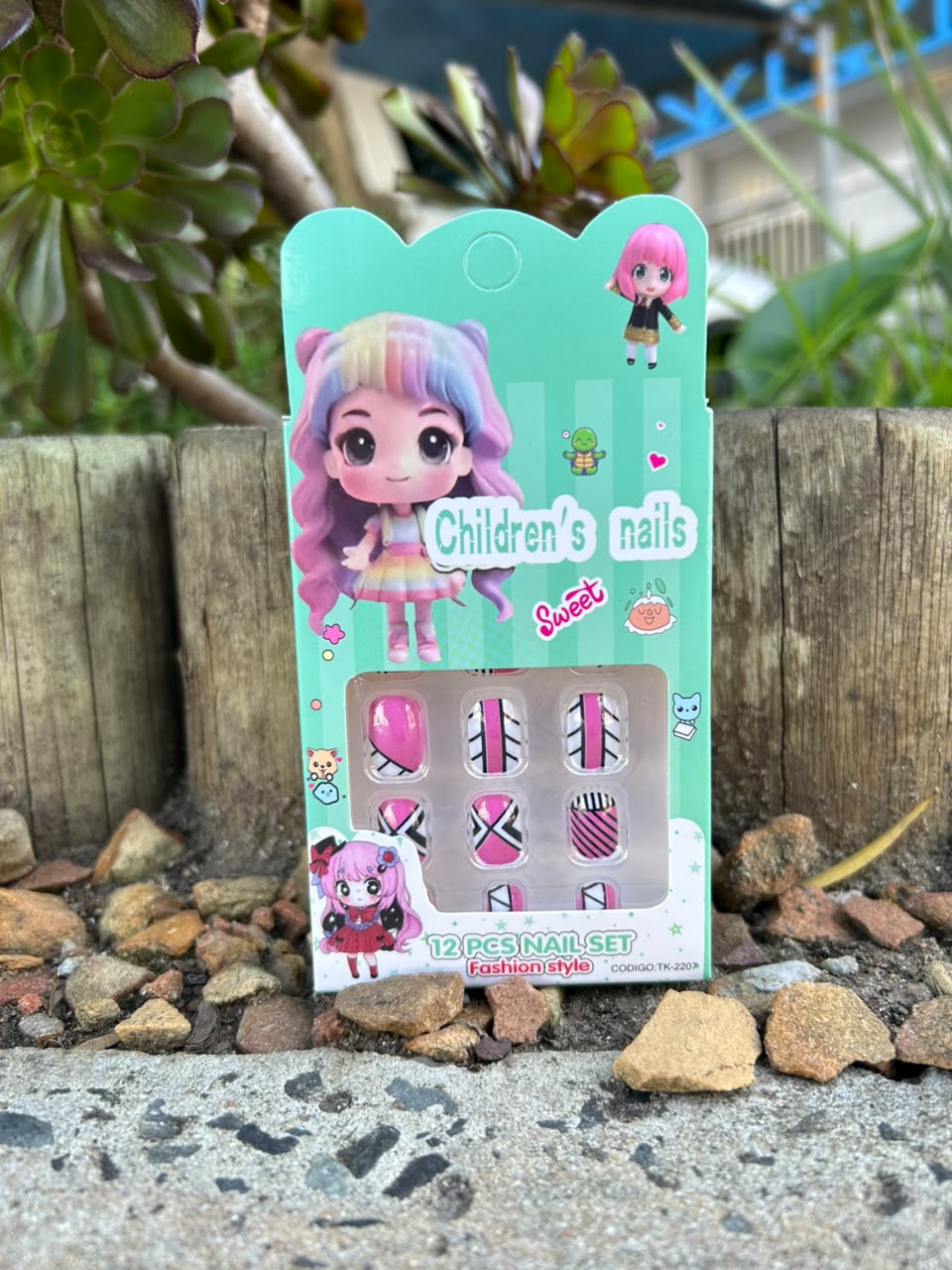 Cutesy Multicolour Designed Kids' Press On Nails