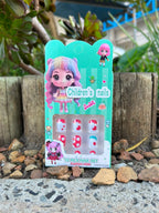Cutesy Multicolour Designed Kids' Press On Nails
