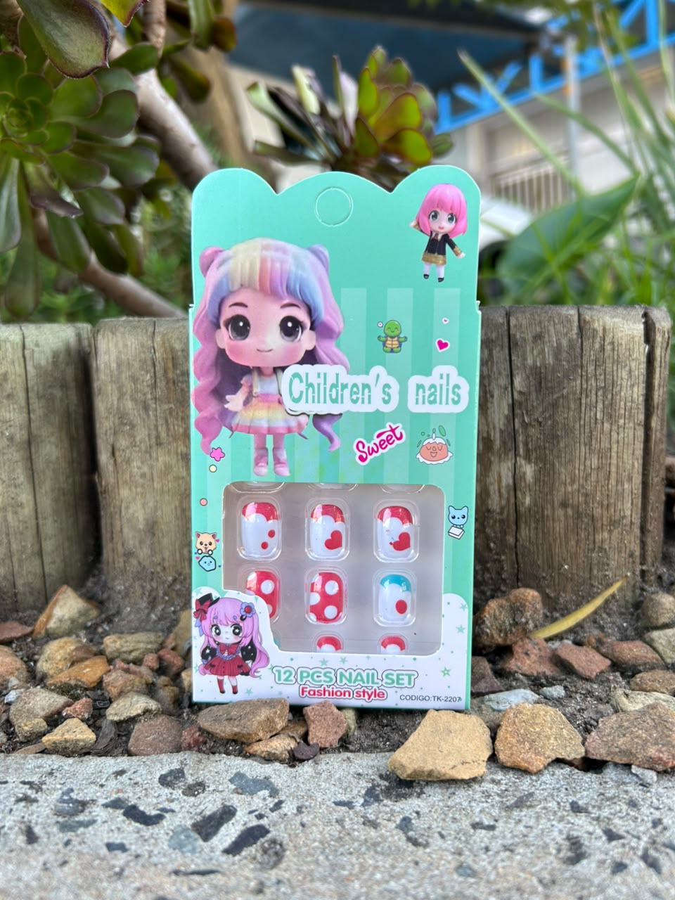 Cutesy Multicolour Designed Kids' Press On Nails