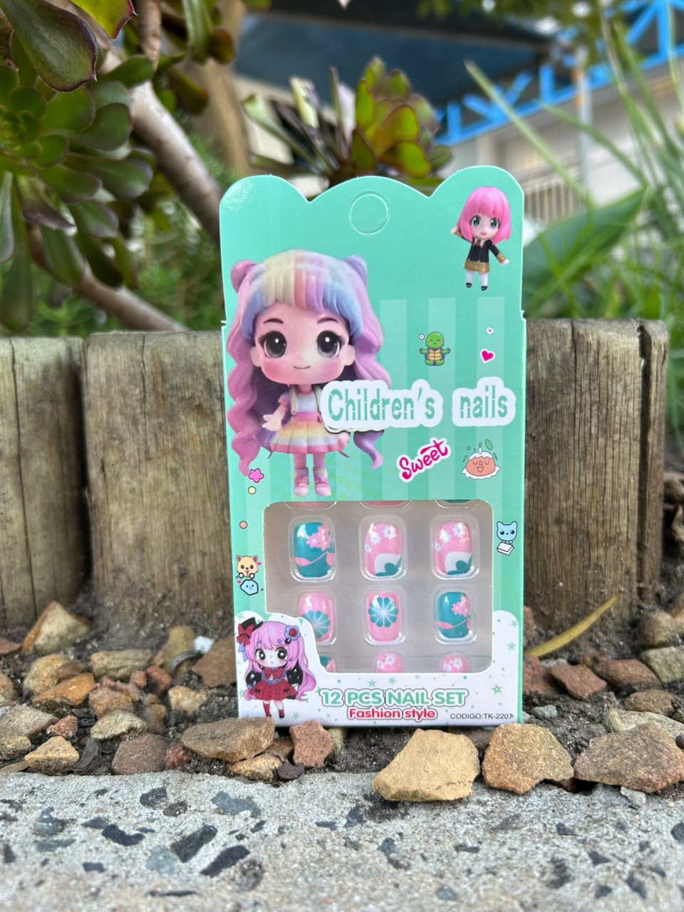 Cutesy Multicolour Designed Kids' Press On Nails