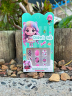 Cutesy Multicolour Designed Kids' Press On Nails