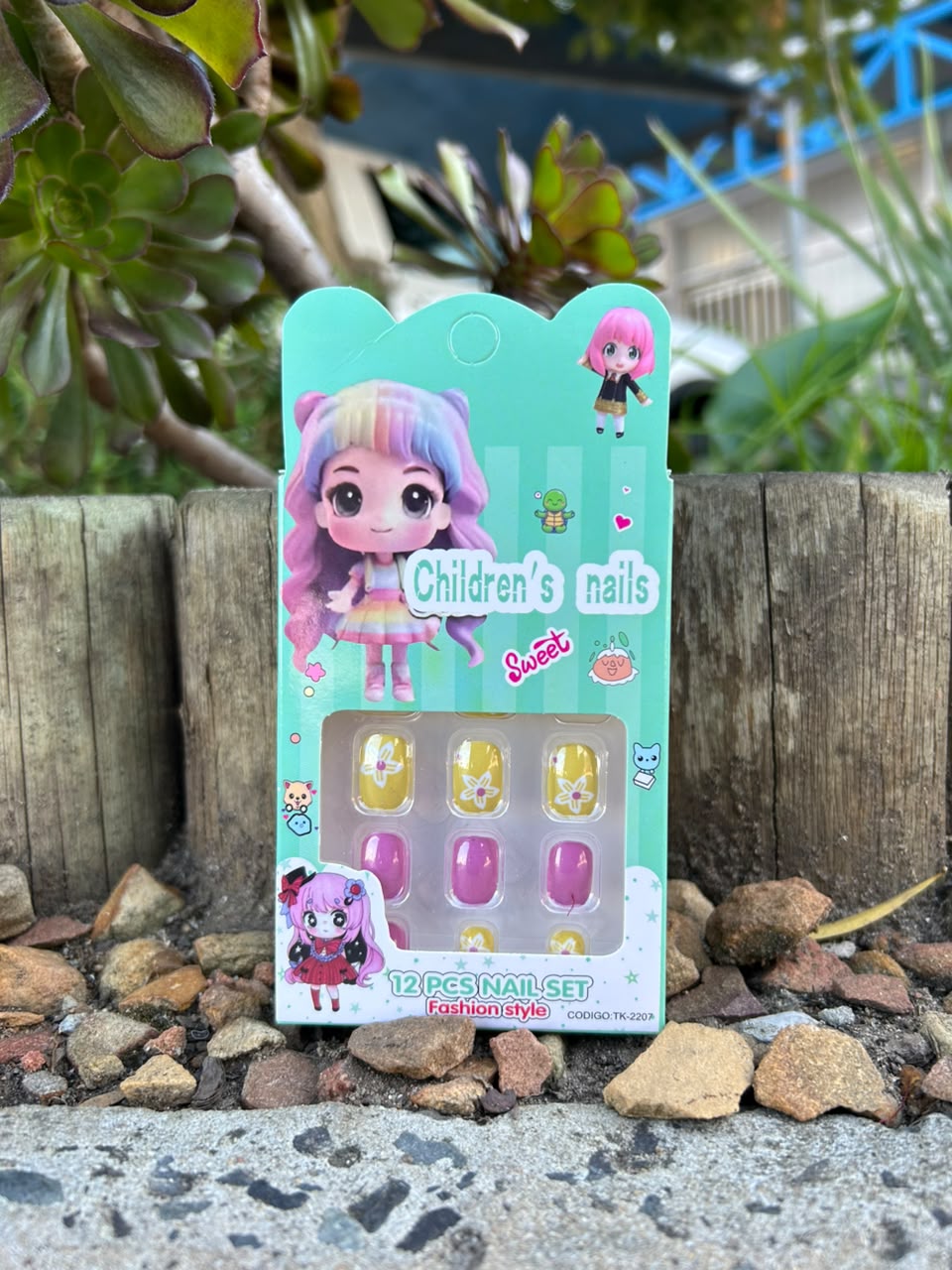 Cutesy Multicolour Designed Kids' Press On Nails