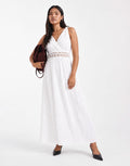 Crochet-Waist Wrap Ankle Dress