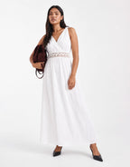 Crochet-Waist Wrap Ankle Dress
