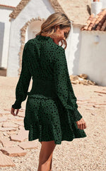 Elegant Casual Chic Green Mini Dress - Effortlessly Stylish