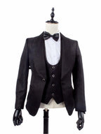 Exclusive Black Three-Piece Suit Set | Luxury Tailored Suits for Men