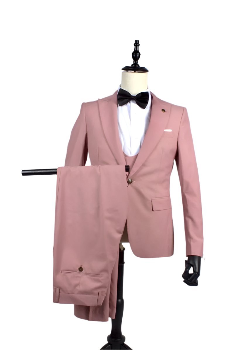 Rose Pink Three-Piece Suit | Stylish Men’s Formal Wear for Weddings & Special Events