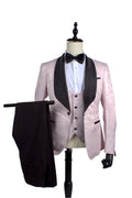 Elegant Pink Tuxedo 3pc Suit Set – Timeless Style with a Modern Touch
