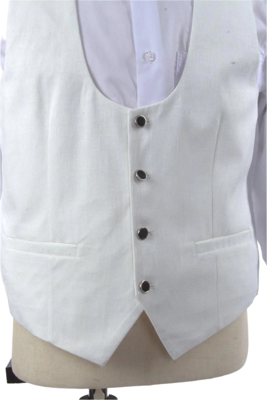 Elegant White Tuxedo 3Pcs Suit - Premium Men’s Formal Wear for Formal Events
