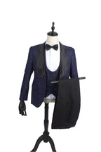 Luxurious Sequins Tuxedo Three-Piece Suit Set | Sophisticated Men's Attire