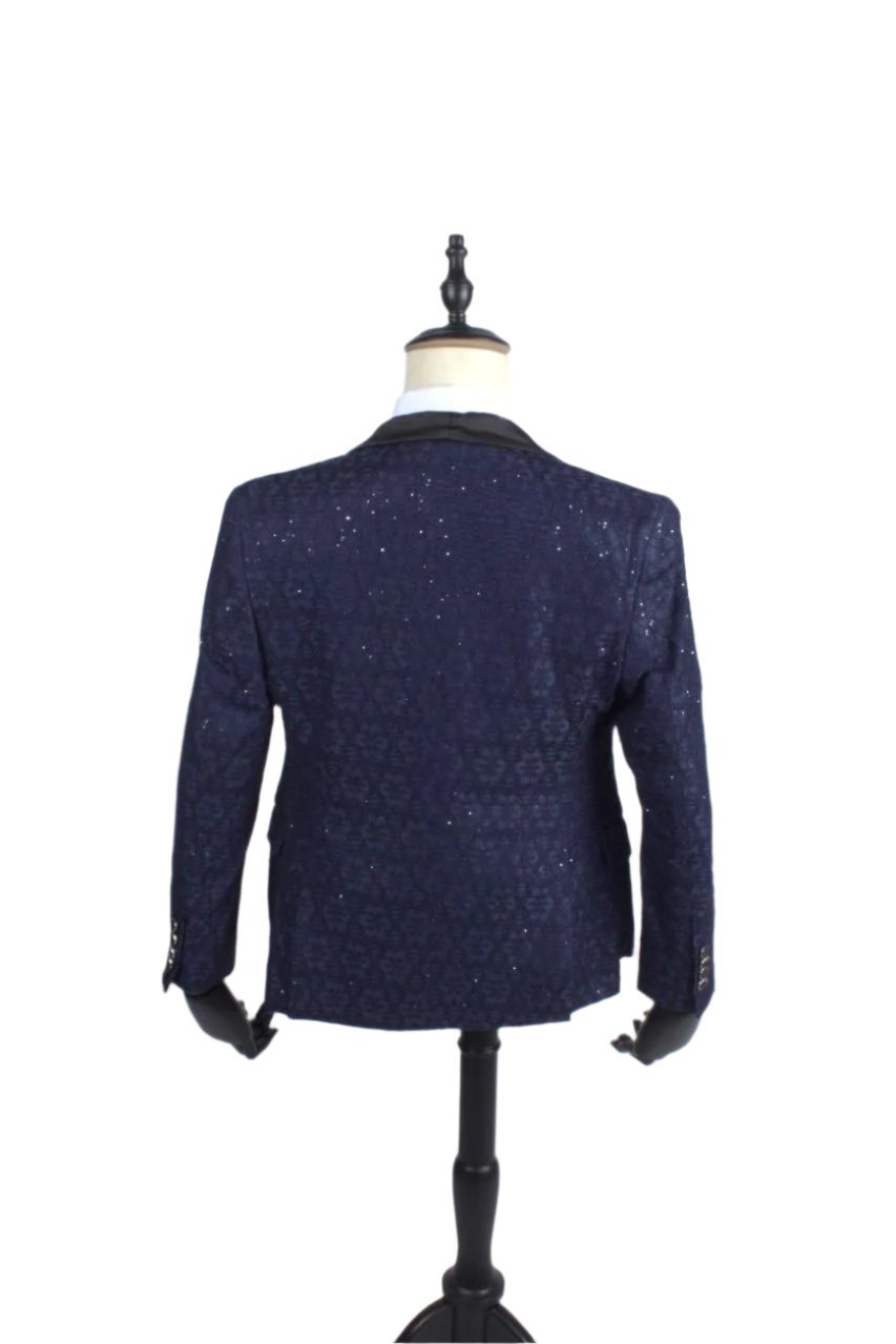 Luxurious Sequins Tuxedo Three-Piece Suit Set | Sophisticated Men's Attire