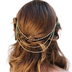 Elegant Gold Chain Butterfly Hair Accessory – Boho Chic Headpiece