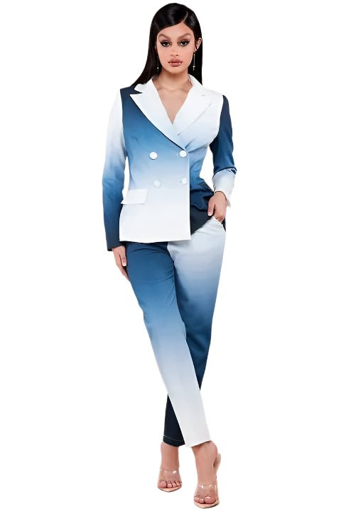 Casual Fashion Ombre Pantsuits – Stylish Two-Piece Set for Women