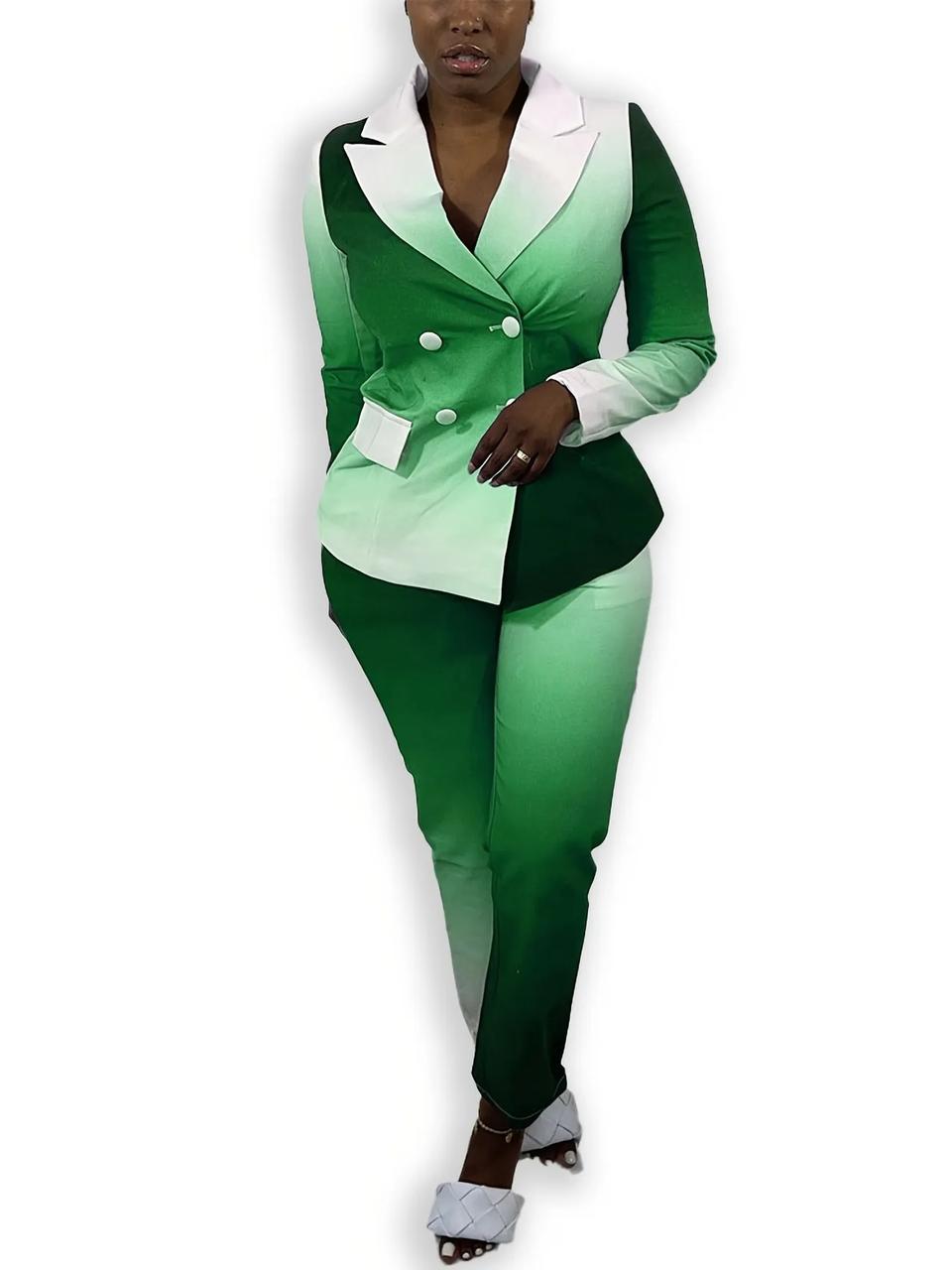 Casual Fashion Ombre Pantsuits – Stylish Two-Piece Set for Women