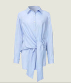 Effortless Style Tie-Waist Shirt Blouse