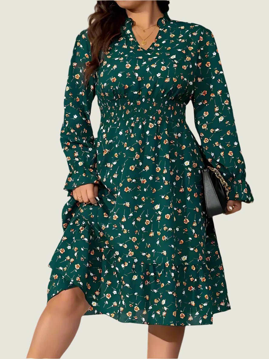 Floral Smocked Waist Midi Dress