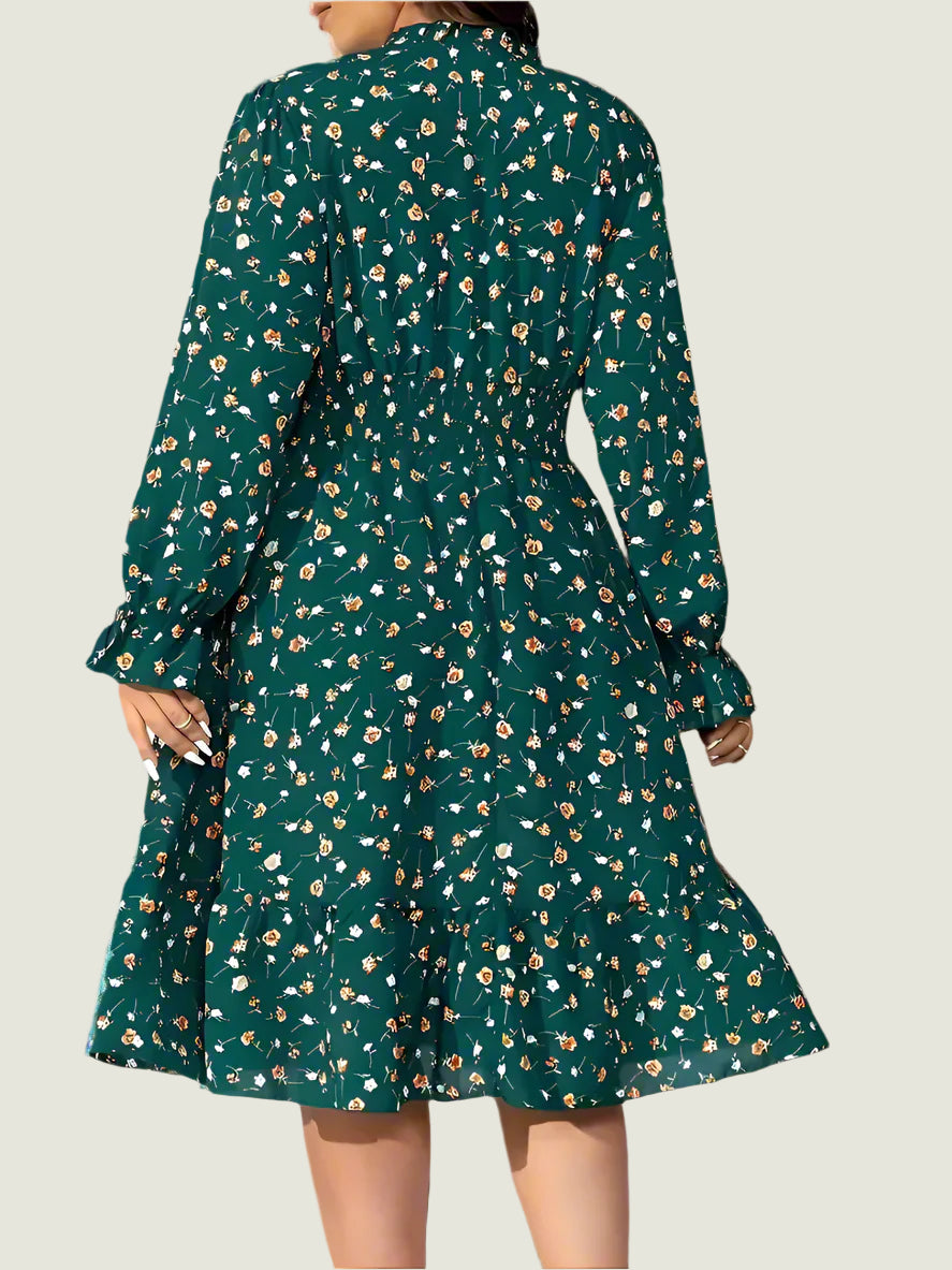 Floral Smocked Waist Midi Dress