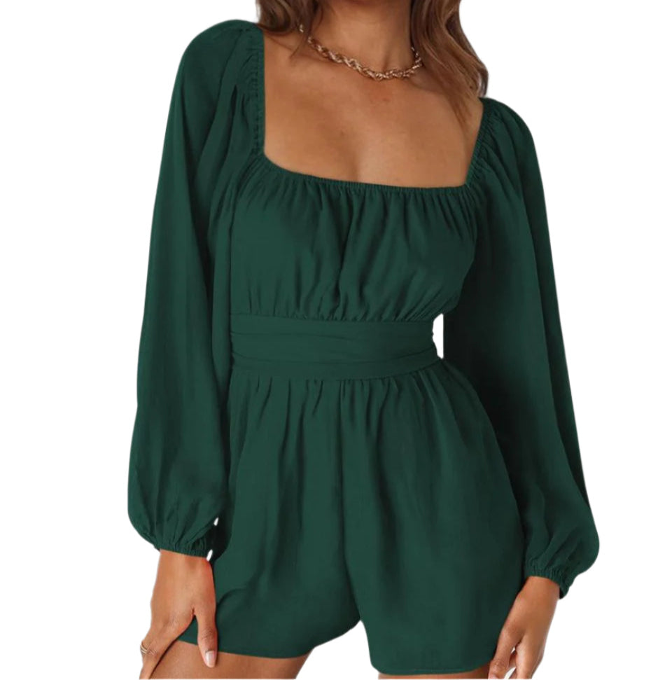 Smocked Waist Cut-Out Romper