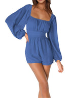 Smocked Waist Cut-Out Romper