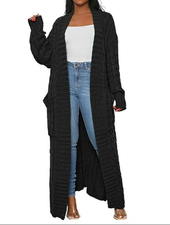 Chunky Knit Longline Cardigan – Cozy & Stylish Open Front Sweater