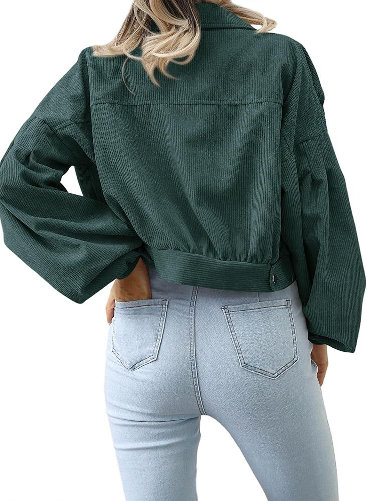 Cropped Thin Jacket Coat Corduroy Jacket