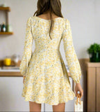 Floral Cutout Mini Dress - Chic & Feminine Look