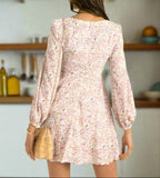 Floral Cutout Mini Dress - Chic & Feminine Look
