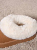 Cozy Faux Fur Platform Slippers – Luxe Winter Comfort with Stylish Height