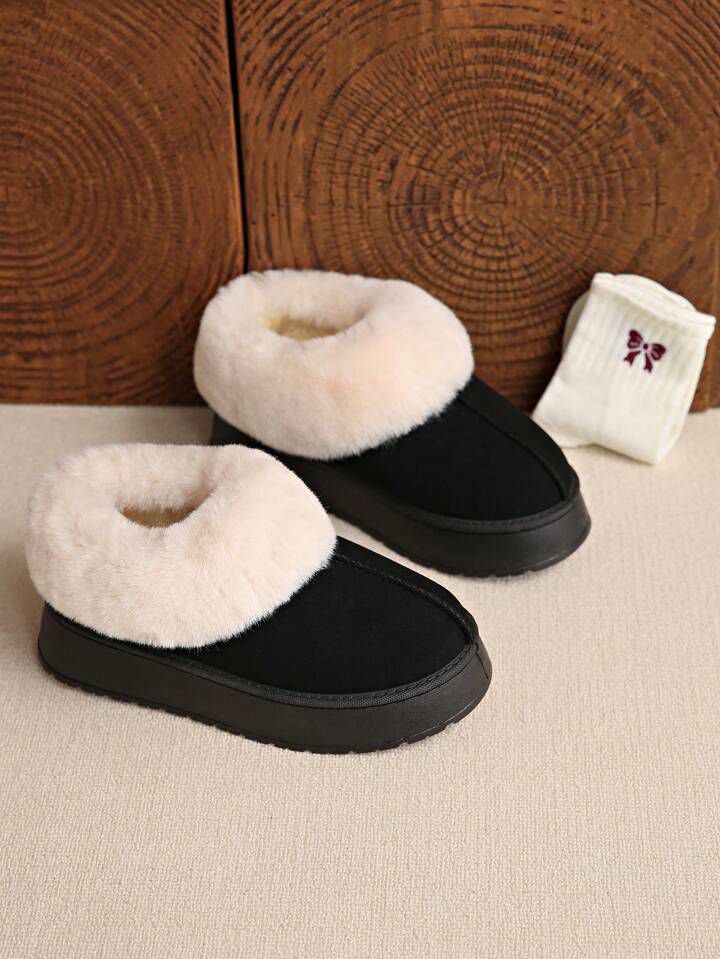 Cozy Faux Fur Platform Slippers